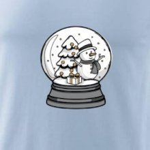 Snehová guľa so snehuliakom