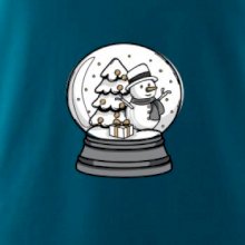 Snehová guľa so snehuliakom