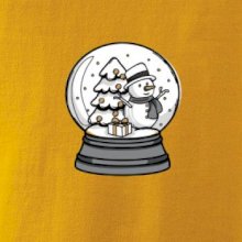 Snehová guľa so snehuliakom