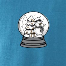 Snehová guľa so snehuliakom