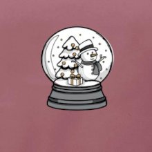 Snehová guľa so snehuliakom