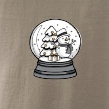 Snehová guľa so snehuliakom