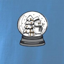 Snehová guľa so snehuliakom