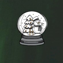 Snehová guľa so snehuliakom