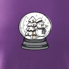 Snehová guľa so snehuliakom