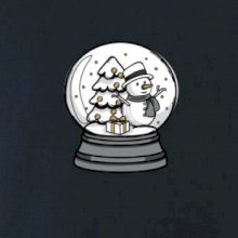 Snehová guľa so snehuliakom Snehová guľa so snehuliakom