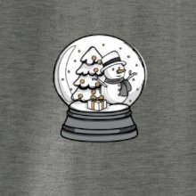 Snehová guľa so snehuliakom