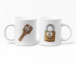 Párový hrnček zámok a kľúč - 2 hrnčeky
