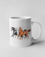 Hrnek - Tři koně z boku