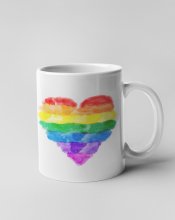 Hrnček - LGBTQ srdce vodovej farby