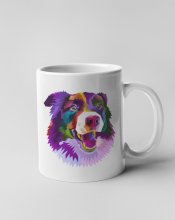 Hrnek - Border kolie duhová