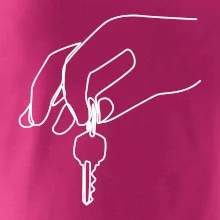 Kľúče a ruka jedným ťahom