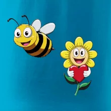 Parové tričko - Včela a kvetina
