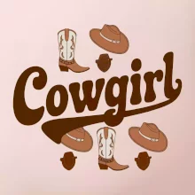 Cowgirl nápis a oblečenie
