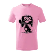 Čiernobiela karikatúra jazvečík