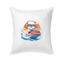 Bišónik na vodnom skútri