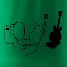 Mačka a gitara WC