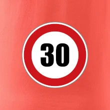 Dopravná značka - obmedzenie rýchlosti 30