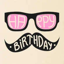 Mustache narozeniny - okuliare