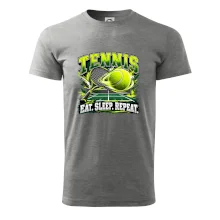 Tenisová raketa a míček eat sleep repeat