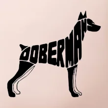 Dobermans - nápis v tele