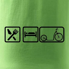 Eat sleep kolobežka veľké a malé koleso