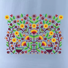 Folklór - farebne kvetiny obdĺžnik