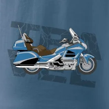 Cestovná motorka Amerika modrá