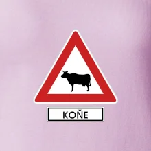Dopravní značka - Pozor koně / kráva