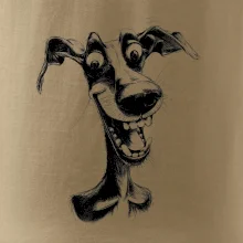 Čiernobiela karikatúra chrt