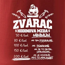 Hodinová mzda zvárač