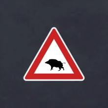 Dopravná značka - Pozor diviak