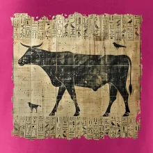 Egyptské hieroglyfy krava