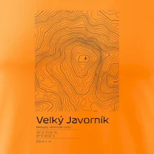 Velký Javorník (Beskydy) - vrstevnice v obdĺžniku
