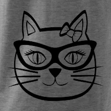 Mačacie dievča s okuliarmi