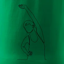 Preťahujúca sa žena jedným ťahom