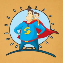 Táta superman - chlapec Táta superman - chlapec