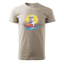 Husky na vodnom skútri