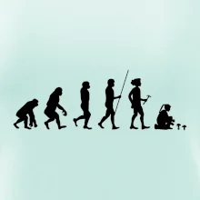 Evolúcia hubárka žena Evolúcia hubárka žena