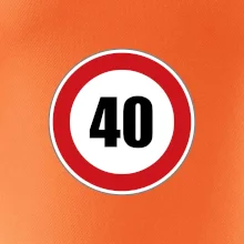 Dopravná značka - obmedzenie rýchlosti 40