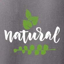Natural - nápis v listoch