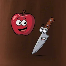 Parové tričko - Jablko a nôž