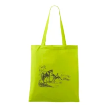 Kôň a žriebä maľované