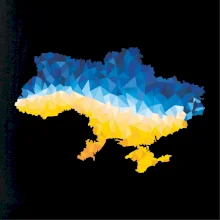 Mapa Ukrajiny polygóny Mapa Ukrajiny polygóny