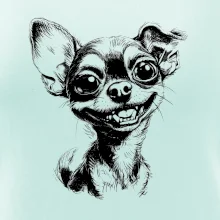 Čiernobiela karikatúra čivava