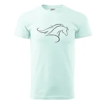 Kôň - bežiaci silueta hlavy