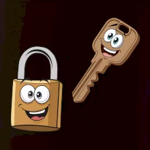 Parové tričká - Zámok a kľúč