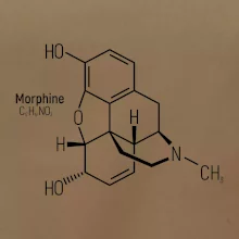 Molekulárna štruktúra Morfín