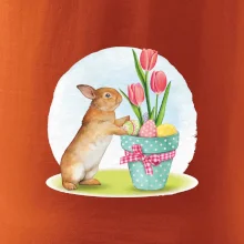 Veľkonočný zajačik tulipány