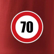 Dopravná značka - obmedzenie rýchlosti 70